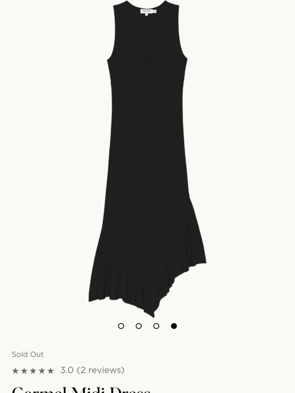 Nation LTD - Carmel Midi Dress - Jet Black - XS - Picture 3 of 11